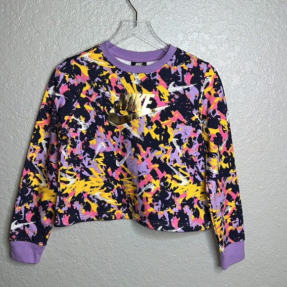 NWT Nike Standard Fit Long Sleeve Crop Top Sweater - Picture 2 of 6